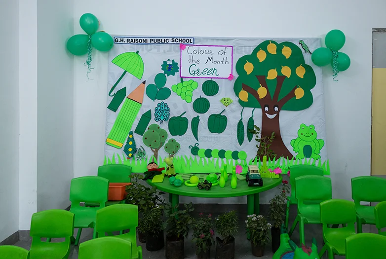 Preprimary- Green Colour Day | GHRPS, Pune